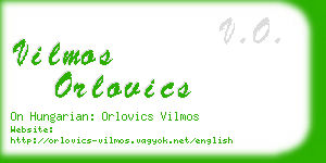 vilmos orlovics business card